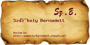 Székely Bernadett névjegykártya